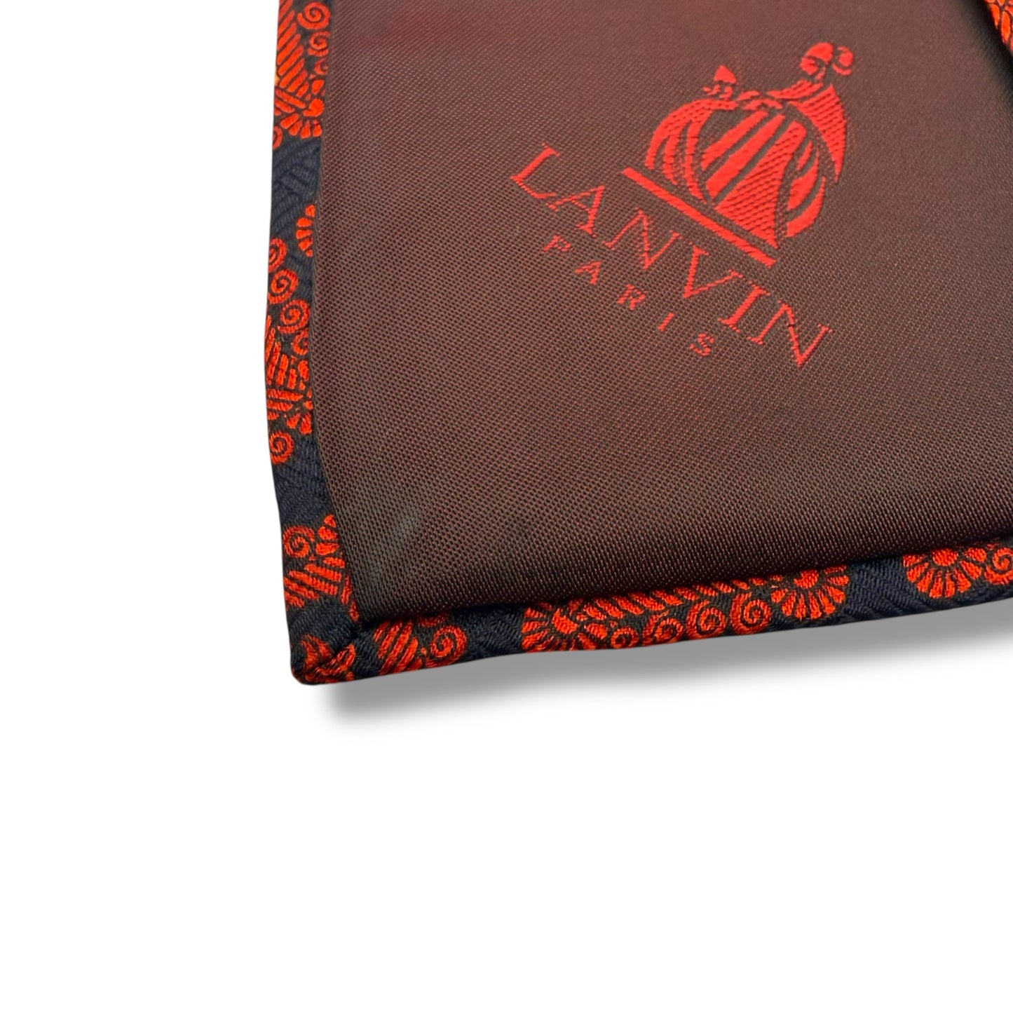 【7898】美品ー良品!ランバン ネクタイ レッド系