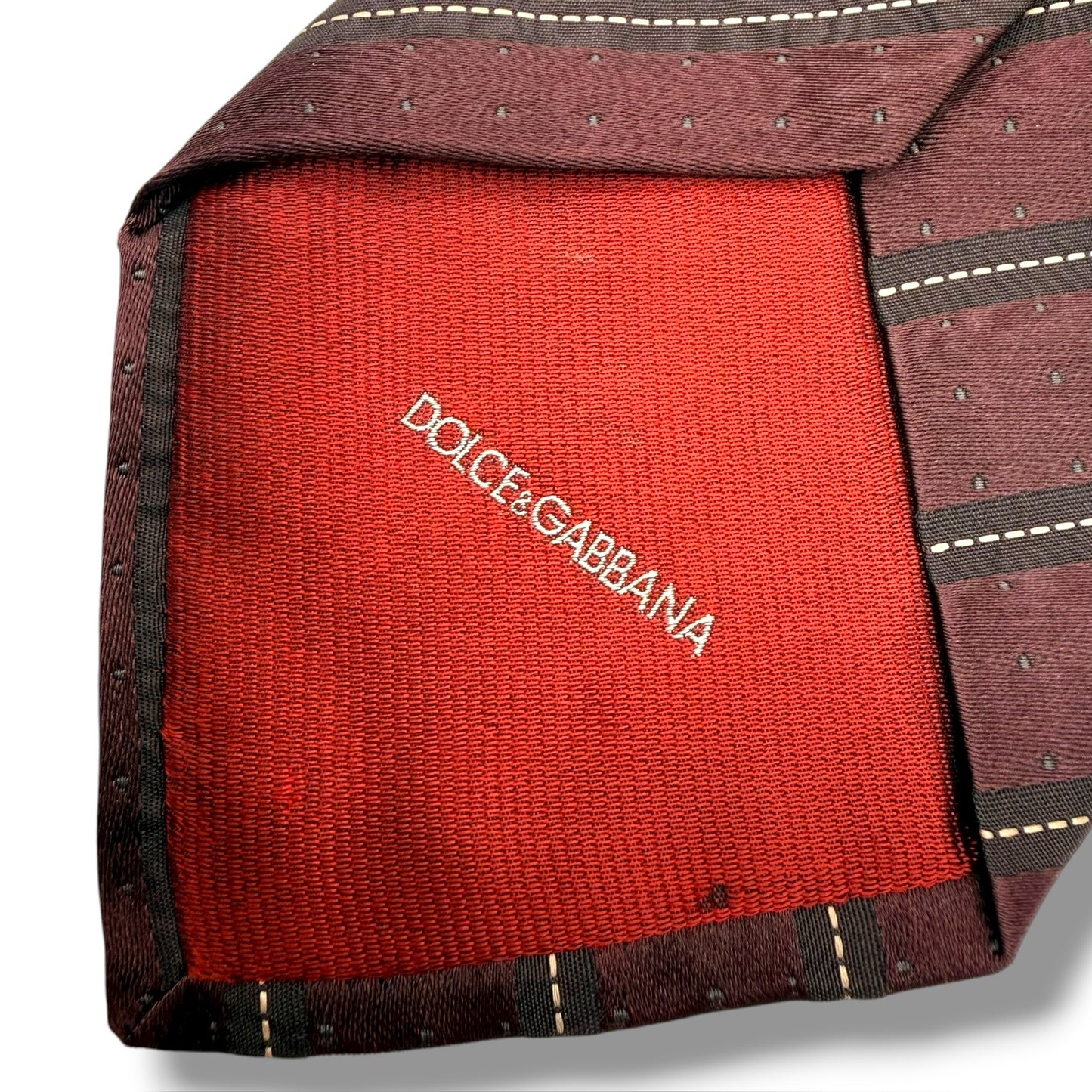 【7613】良品!ドルチェアンドガッバーナ ネクタイ ボルドー系