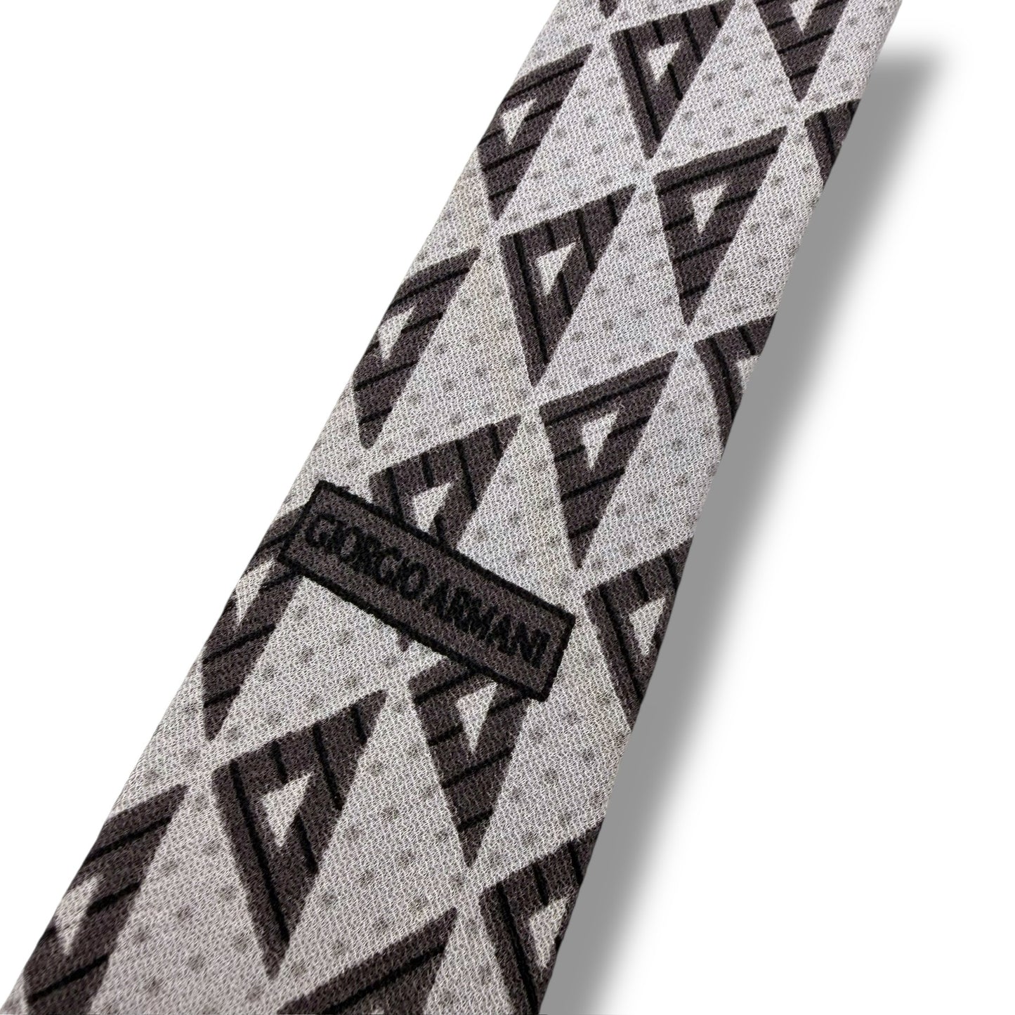 【7893】良品!ジョルジオアルマーニ ネクタイ ライトグレー系