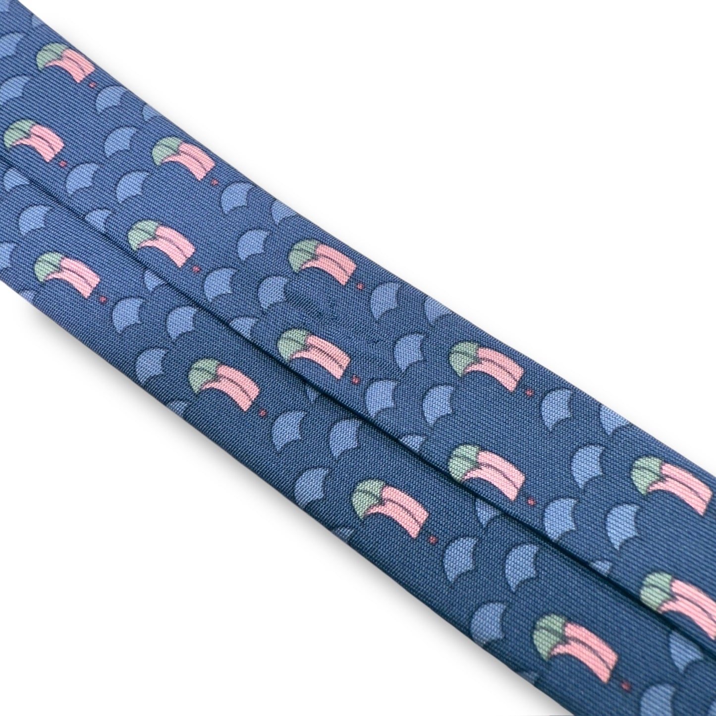 【7204】良品!エルメス ネクタイ ブルー系