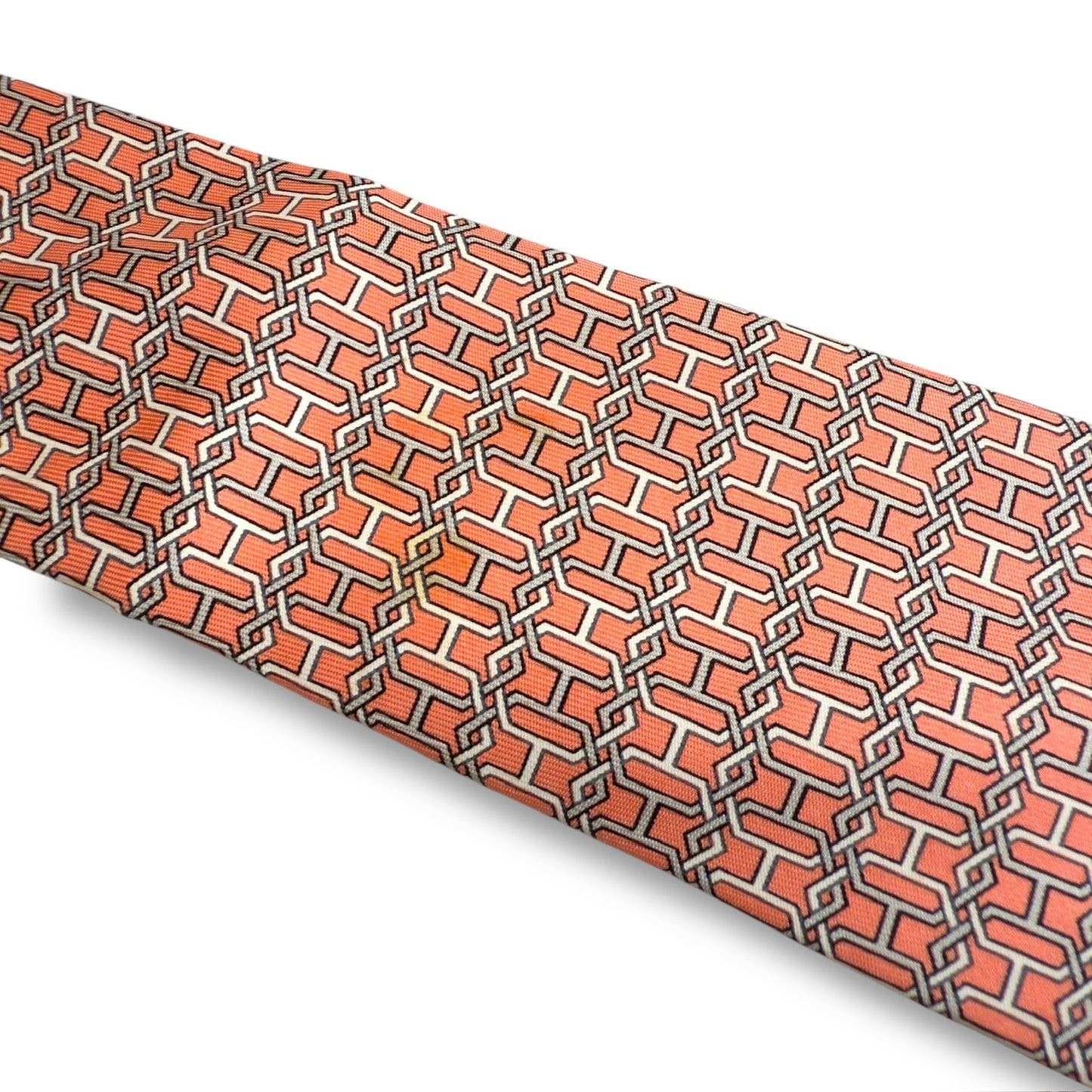 【7277】可品!エルメス ネクタイ ピンク系 H柄