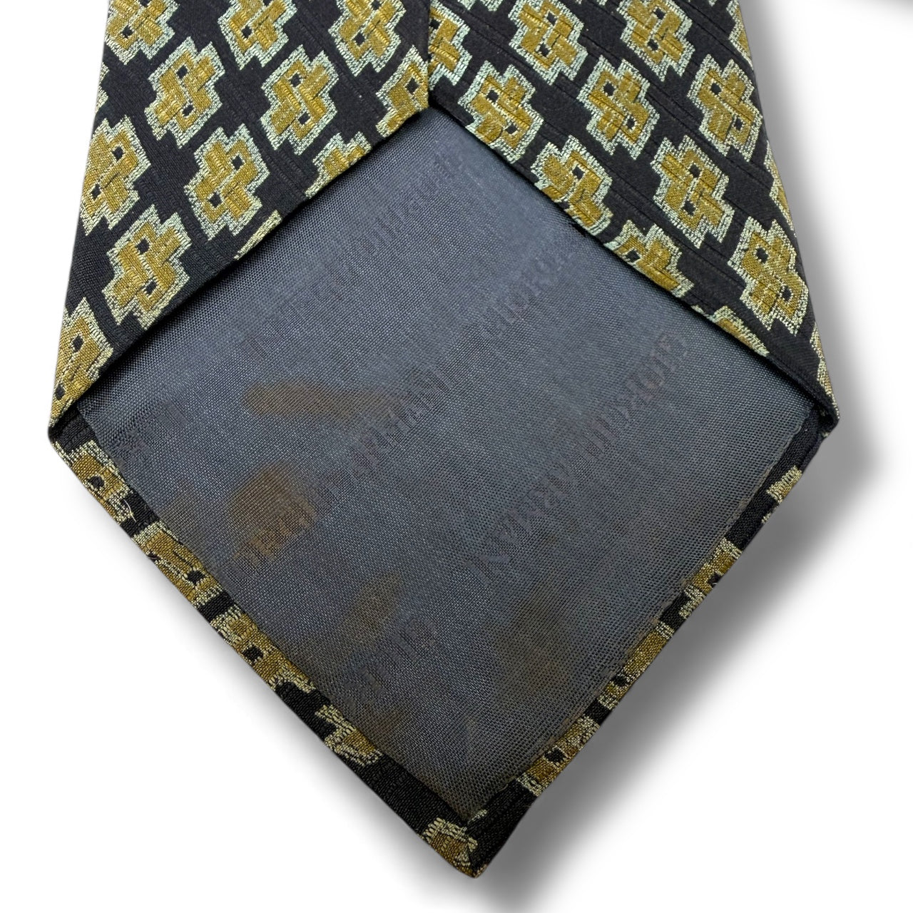 【7804】可品!アルマーニ ネクタイ ブラック系 グリーン系