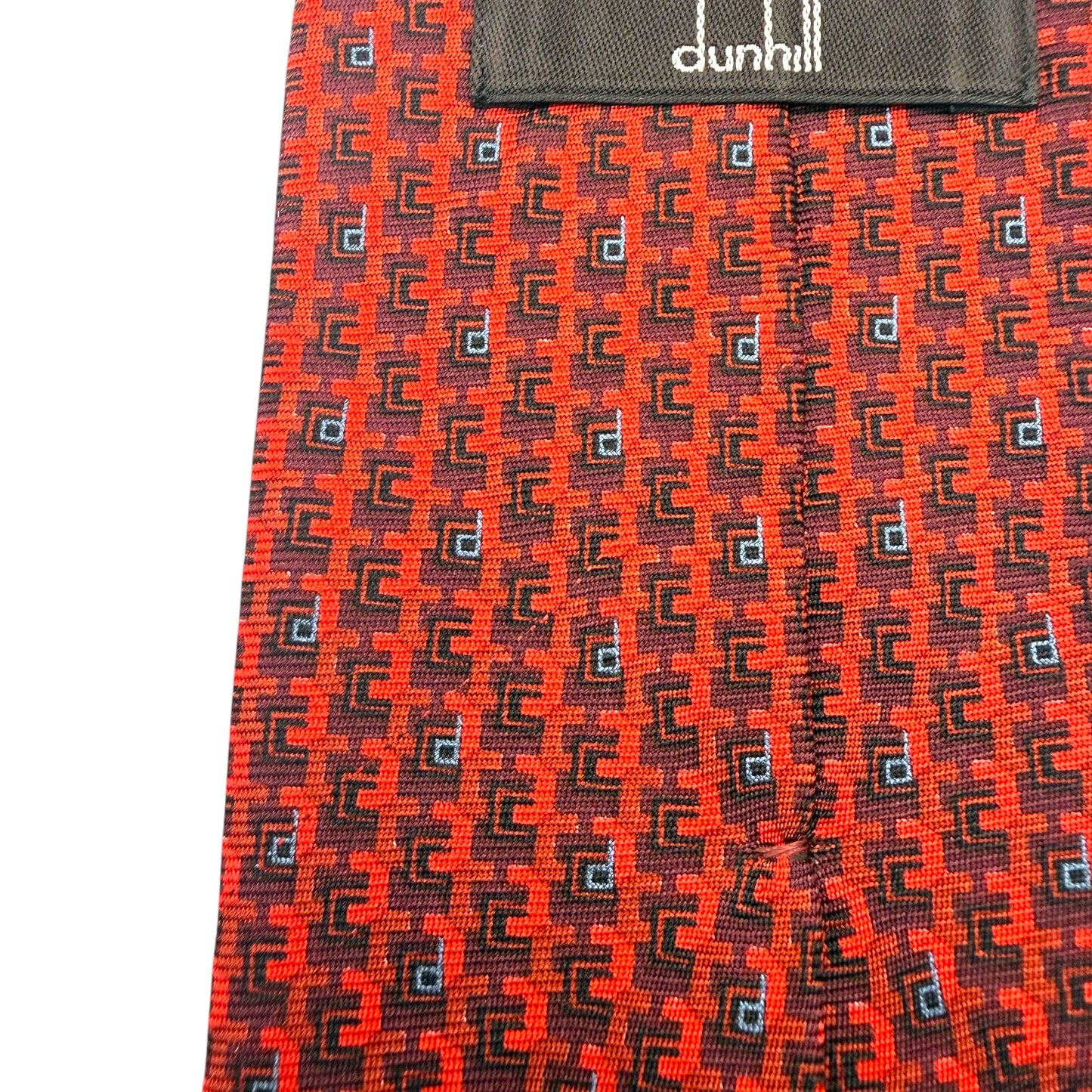 【7880】良品!ダンヒル ネクタイ レッド系