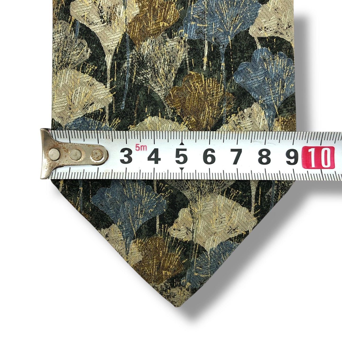 【7806】美品!エルメネジルドゼニア ネクタイ グリーン系 イチョウ柄