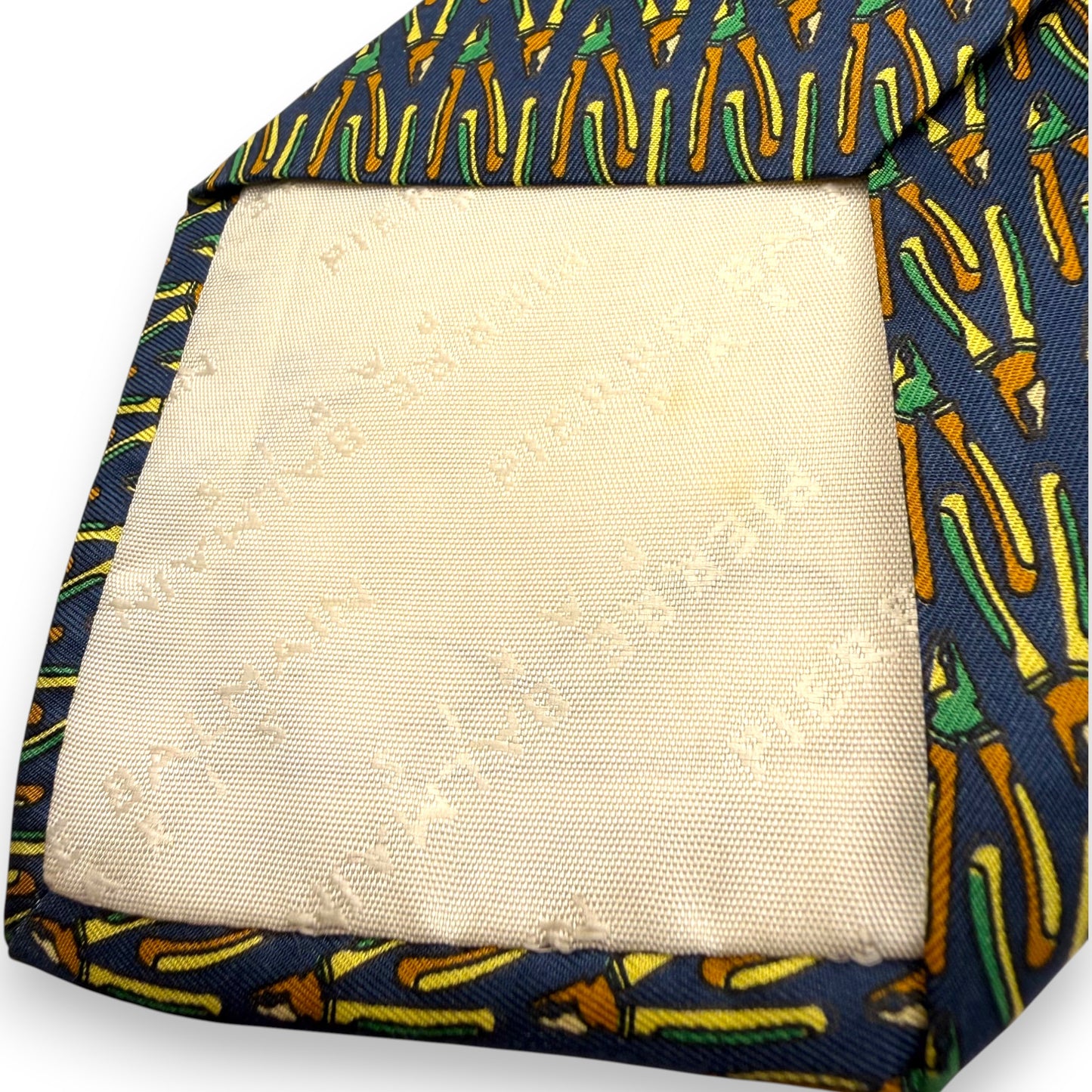 【7720】良品!ピエールバルマン ネクタイ ネイビー系 ペンチ柄系