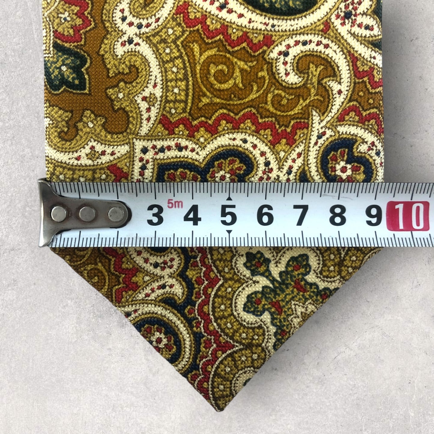 【6045】美品!ピエールカルダン ネクタイ イエロー系 ペイズリー柄