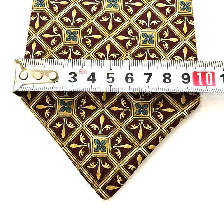 【2906】良品!アクアスキュータム ネクタイ レッド系