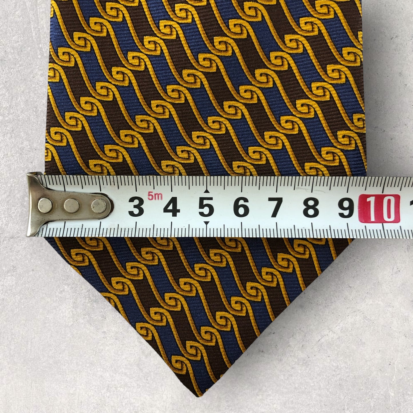 【5825】美品!CELINE ネクタイ イエロー×ブルー系