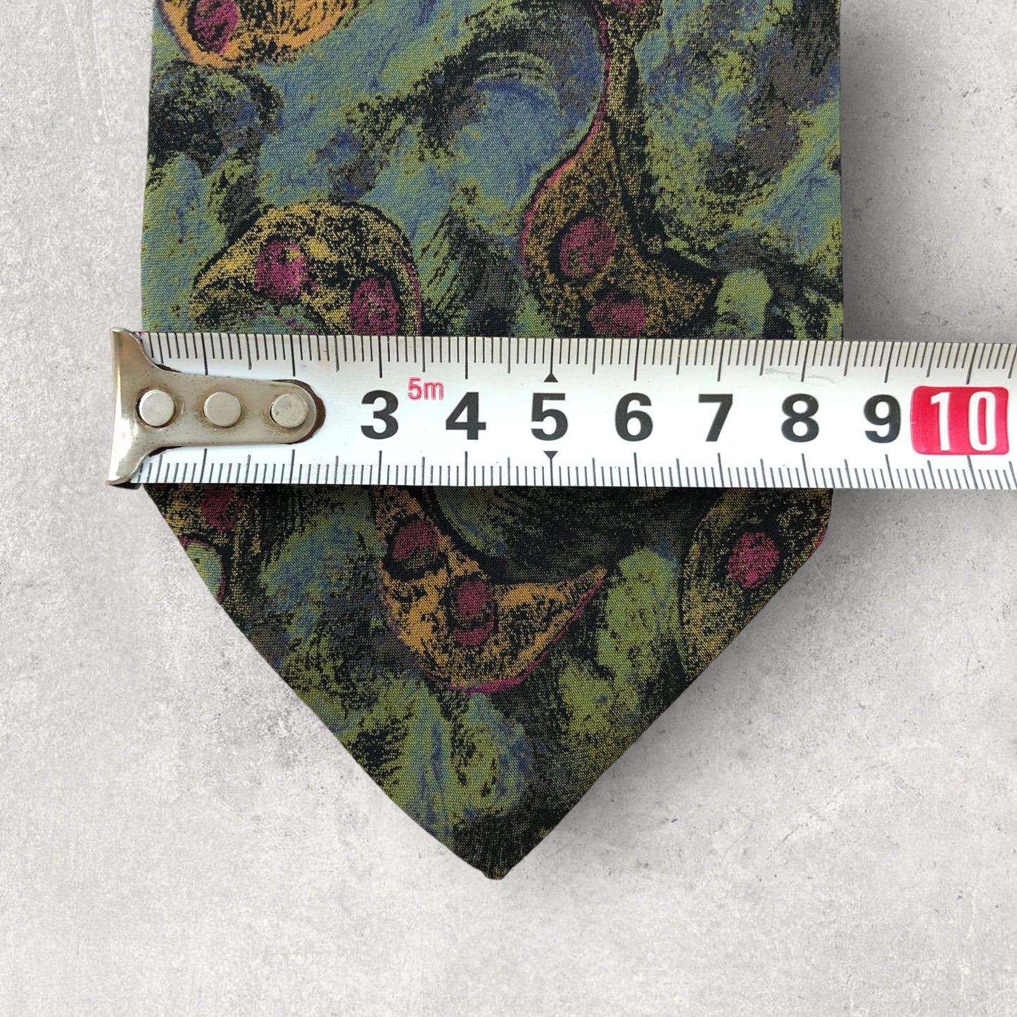 【5637】良品!GIORGIO ARMANI ネクタイ グリーン系