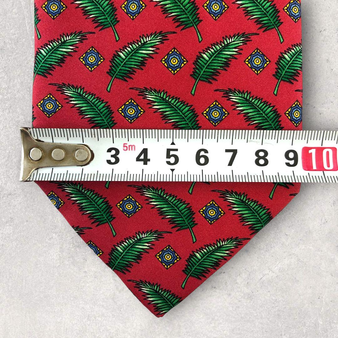 【4671】美品!dunhill ダンヒルネクタイ レッド系