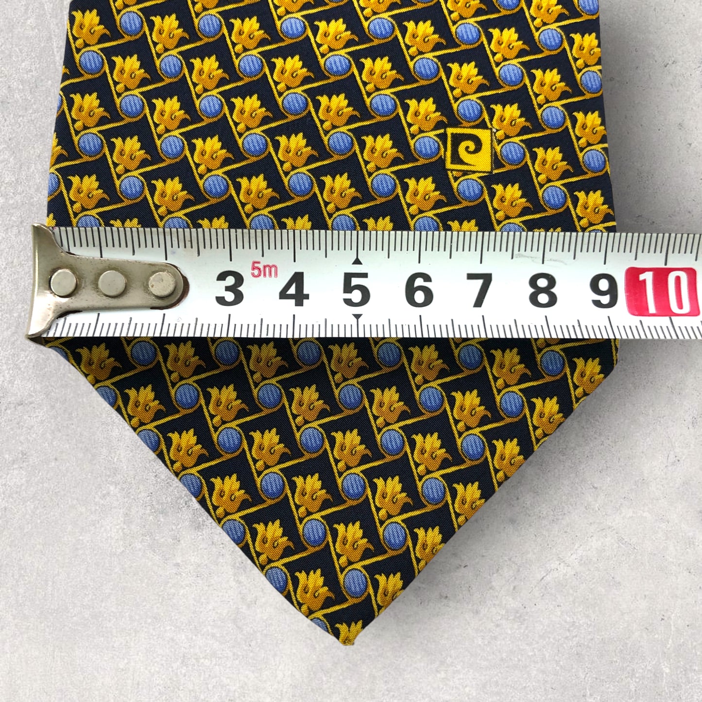 【5512】良品!pierre cardin ネクタイ ネイビー系