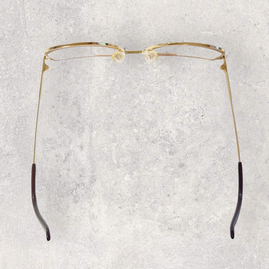 【美品】レオンハード・デ・ネッフ　ゴールド系　メガネ