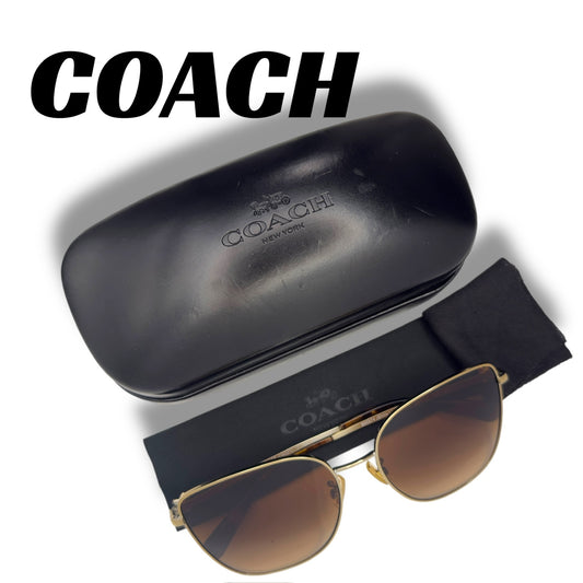 [86] Beautiful item! Coach sunglasses in gold 