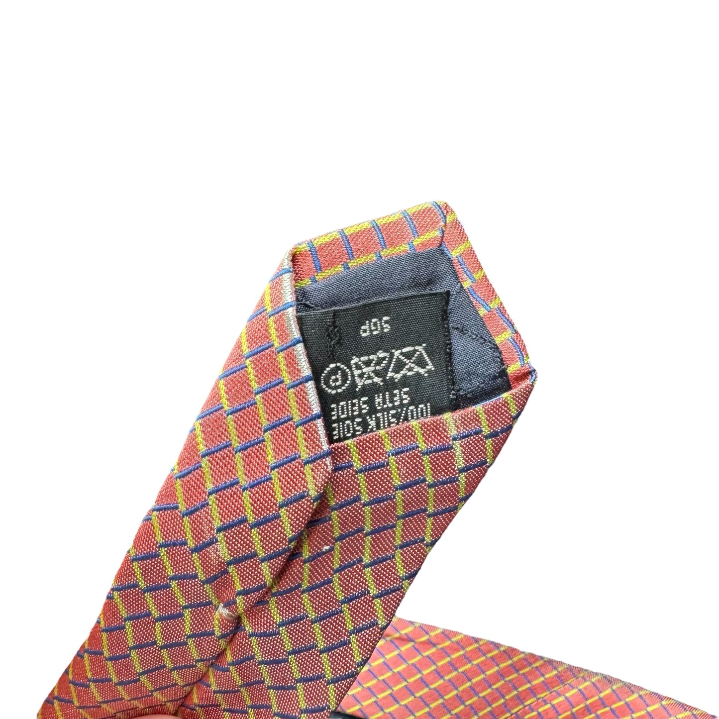 【7608】良品ー可品！ダンヒル　ネクタイ　橙色系