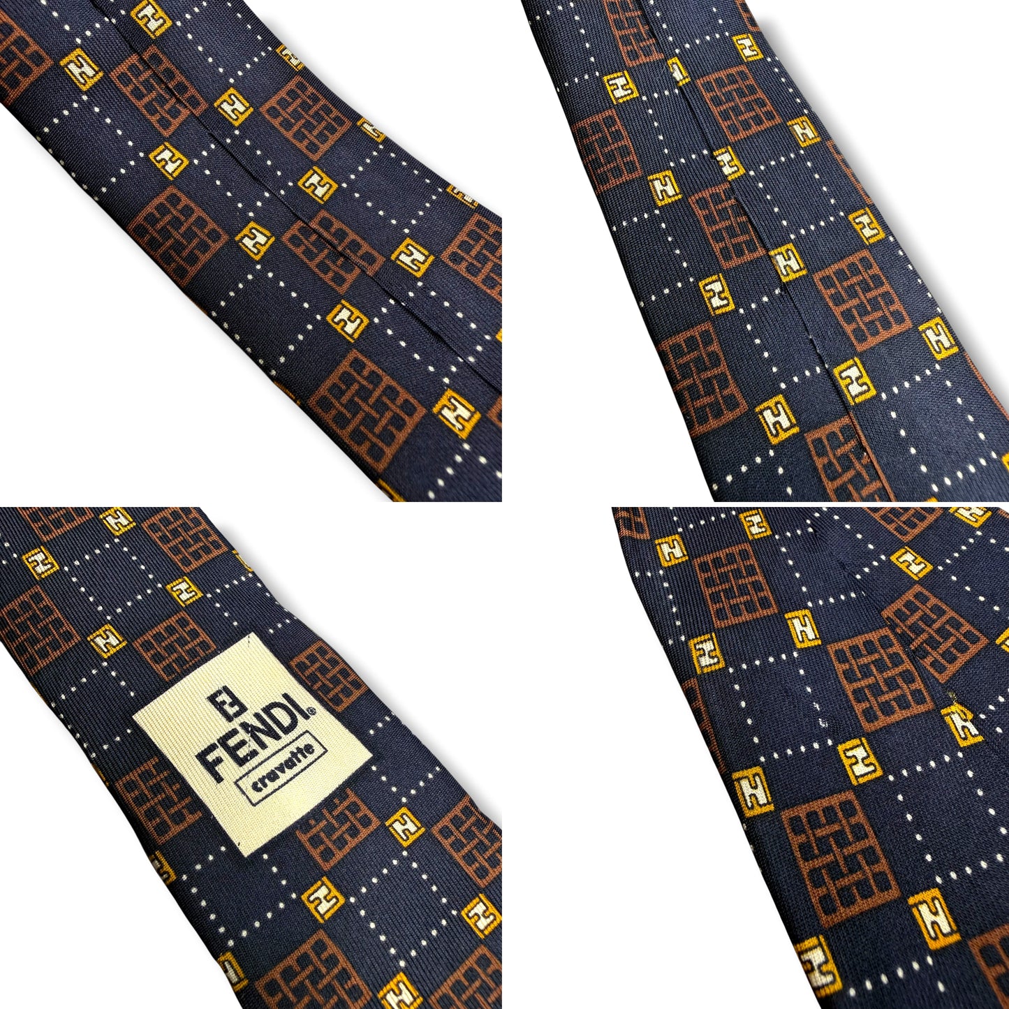 【8234】良品！フェンディ　ネクタイ　ブラック系