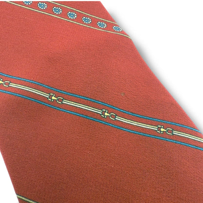 【7395】良品！セリーヌ　ネクタイ　ボルドー系