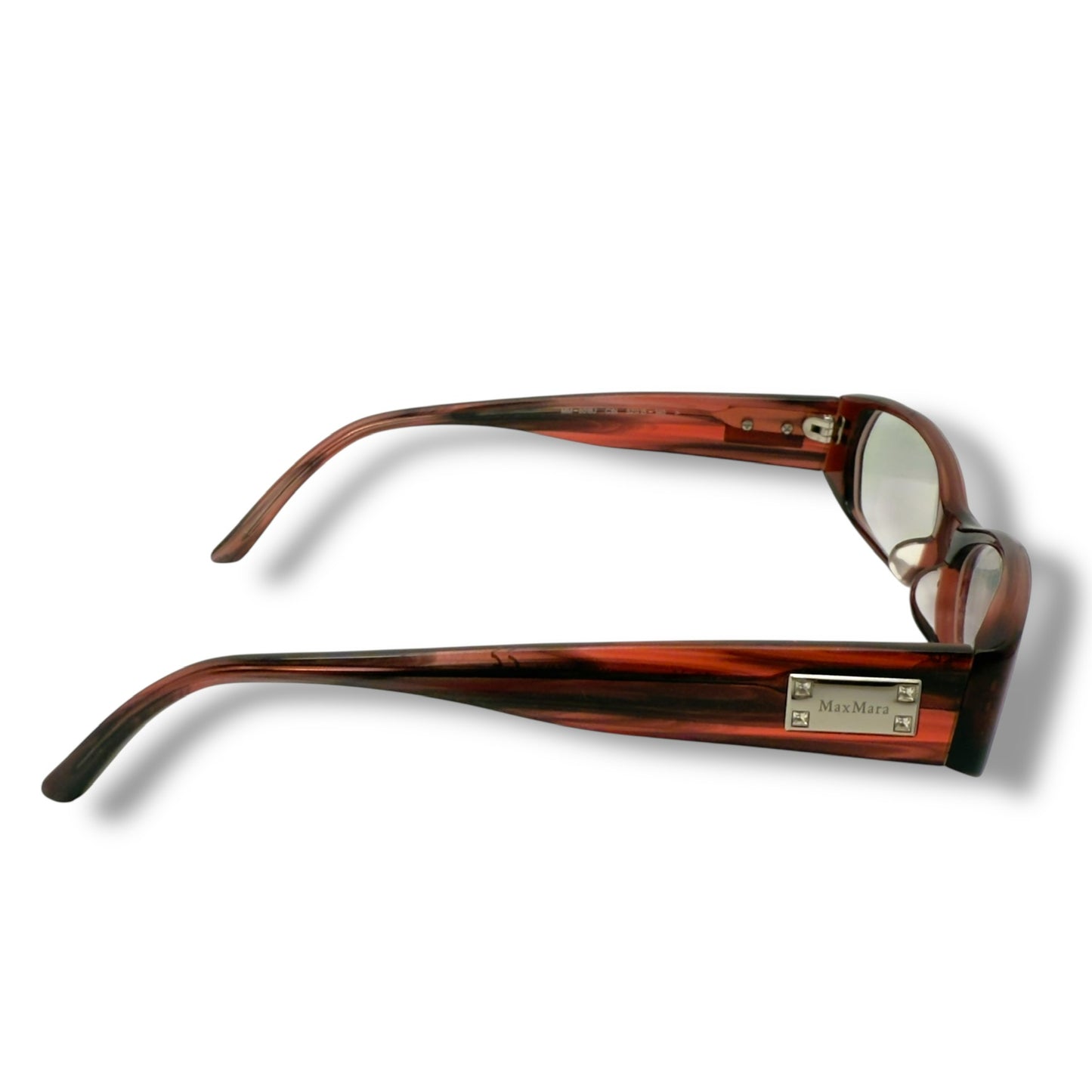 【166】良品！マックスマーラ　メガネ　レッド系