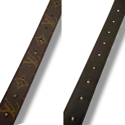 【良品】ルイヴィトン　ベルト　ブラウン系　モノグラム