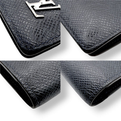 【美品】ルヴィトン　長財布　タイガ　ブラザ　LV金具　ネイビー系