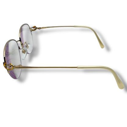 【161】美品！HOYA ホーヤ　保谷　メガネ　ゴールド系