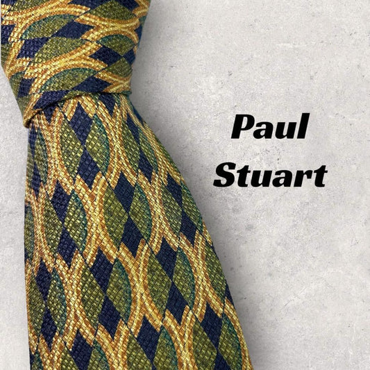【2999】良品！Paul Stuart ポールスチュアート　ネクタイ　グリーン