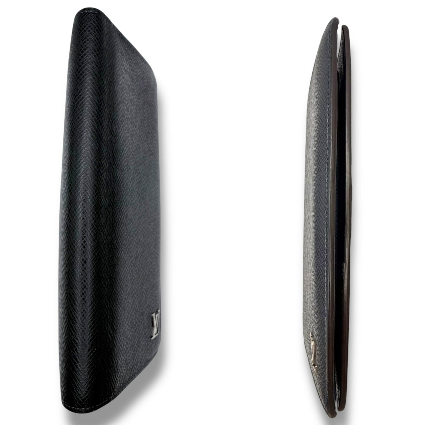 【美品】ルヴィトン　長財布　タイガ　ブラザ　LV金具　ネイビー系