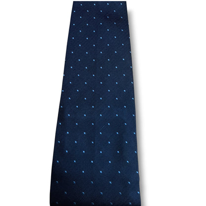 【8446】良品！ランセル　ネクタイ　ダークネイビー系　ドット柄