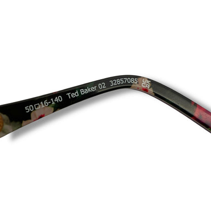 【165】美品！テッド・ベーカー　メガネ　パープル系　フラワー