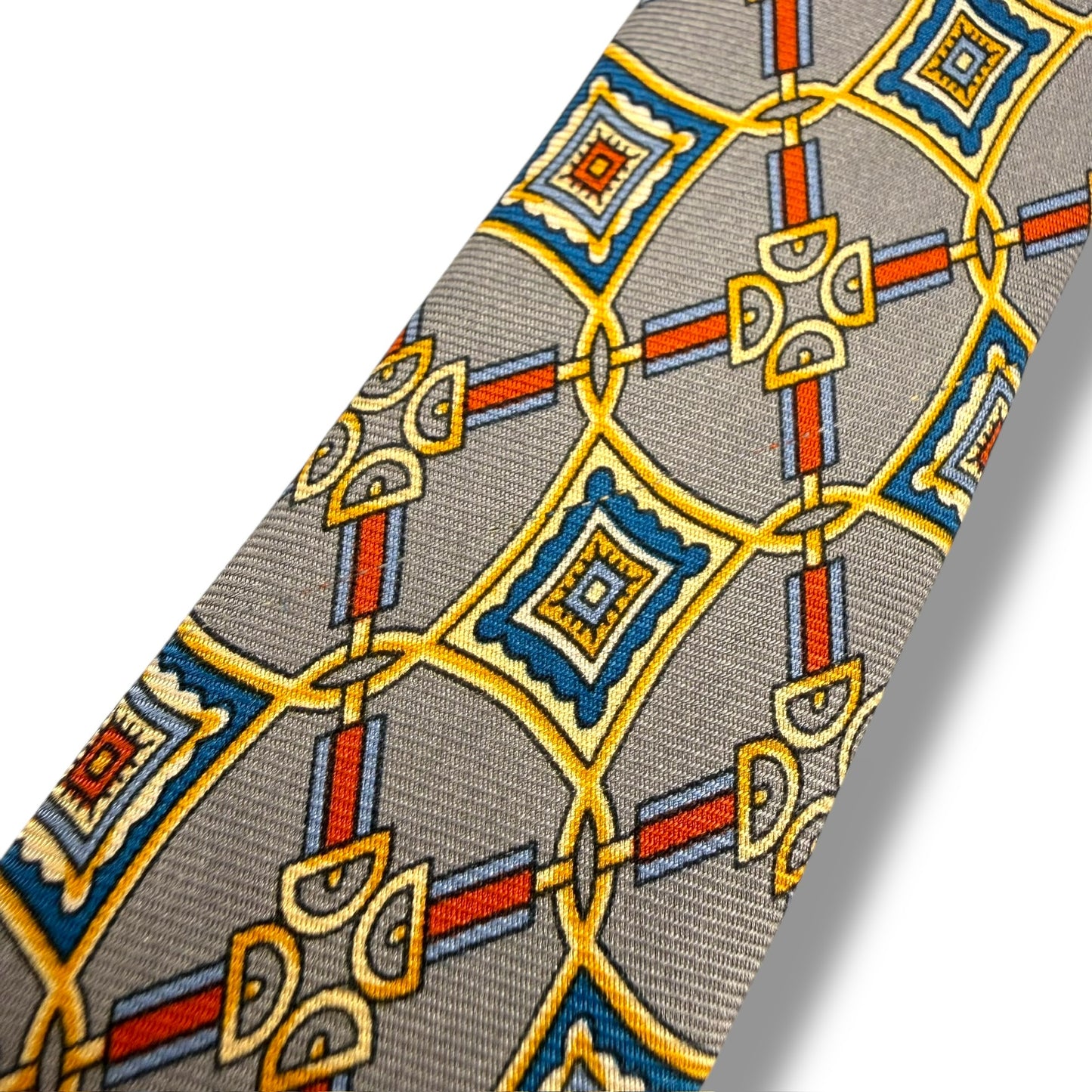 【7907】良品！フェンディ　ネクタイ　グレー系