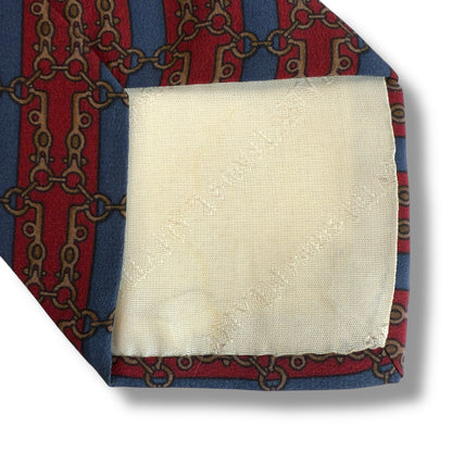 【7137】 良品！ランバン　ネクタイ　レッド系