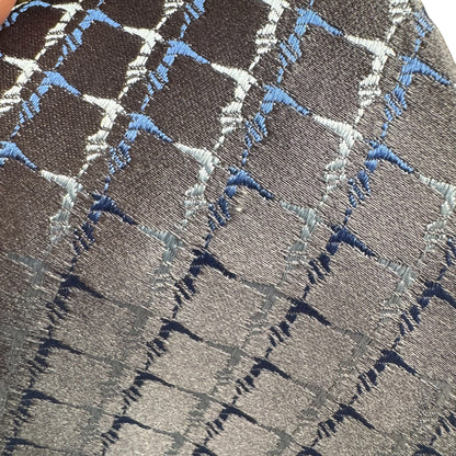 【7604】良品！トラサルディ　ネクタイ　グレー系　アイコン柄