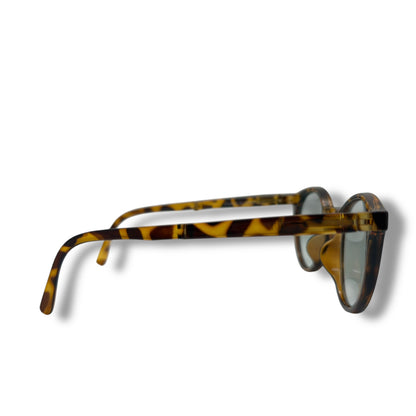 【154】良品！アズール　サングラス　折りたたみ式　ヒョウ柄系