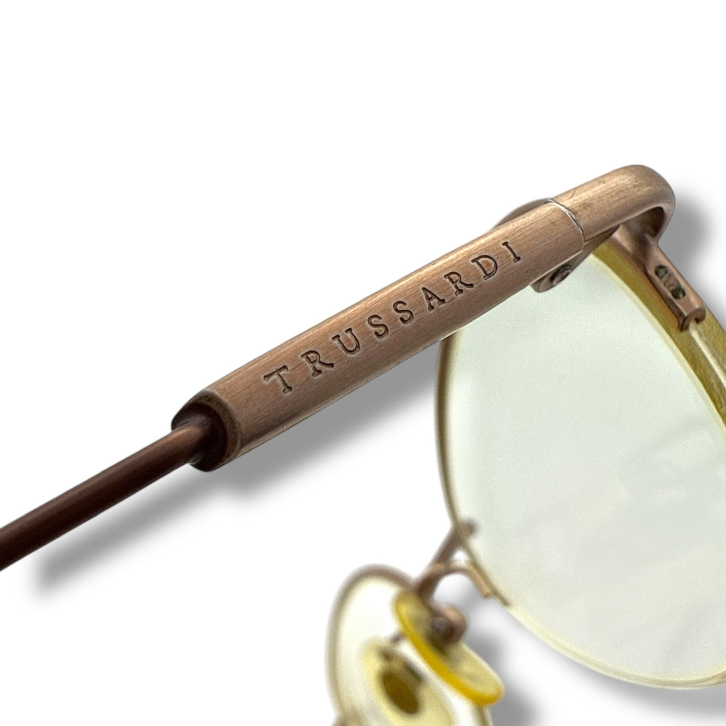 【209】可品！トラサルディ　メガネ　ゴールド系