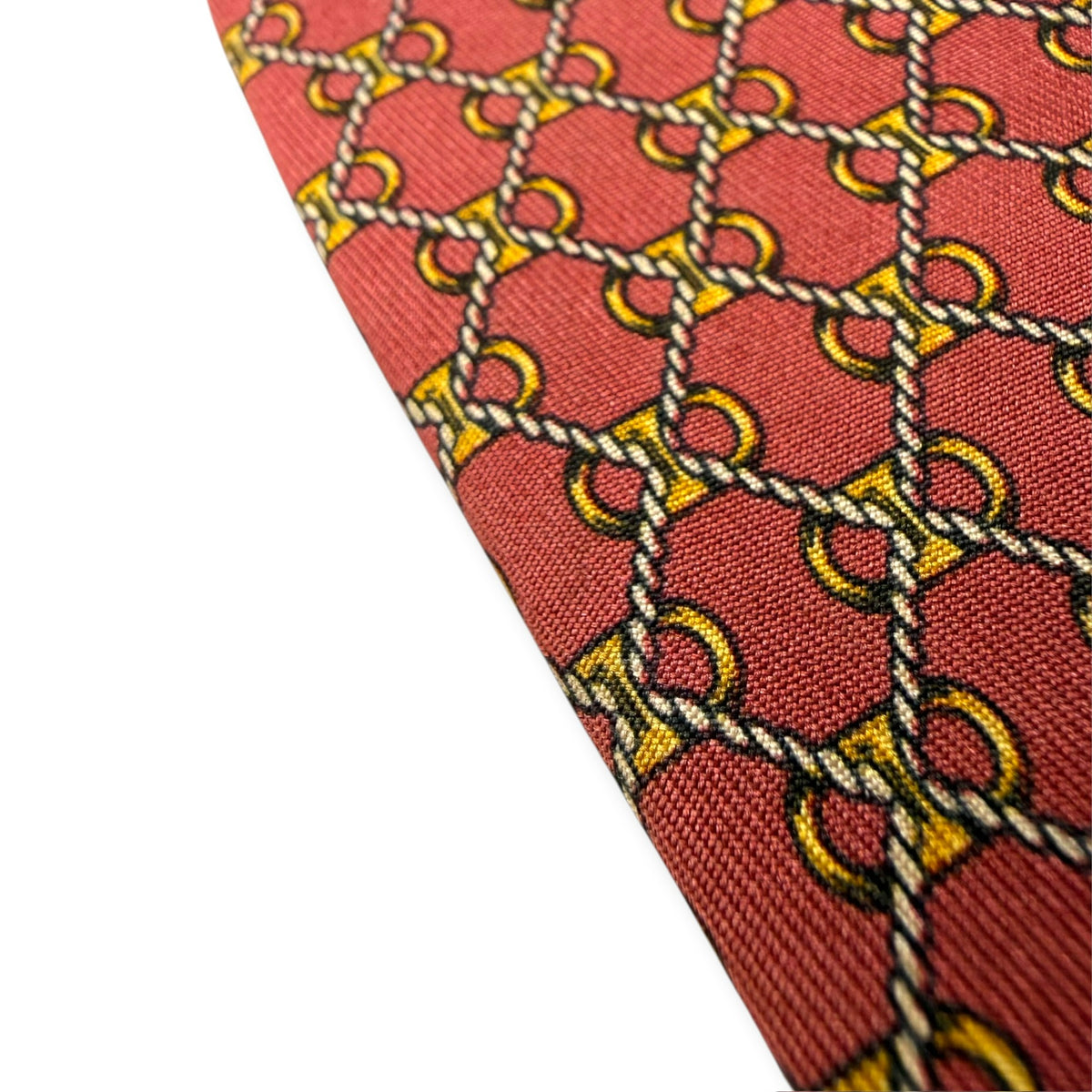 【8785】良品！エルメス　ネクタイ　ブラウン系