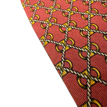 【8785】良品！エルメス　ネクタイ　ブラウン系