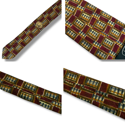 【7114】良品！ダンヒル　ネクタイ　ボルドー系