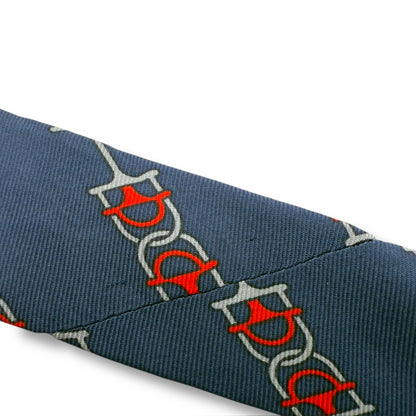 【7531】良品ー可品！グッチ　ネクタイ　ネイビー系