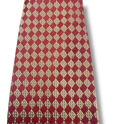 【7906】良品！アルマーニ　ネクタイ　ボルドー系