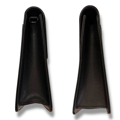 【美品】バーバリー　クラッチバッグ　ブラック系　サフィアーノ