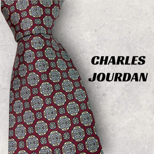 [6199] Beautiful item! Charles Jourdan necktie in red 