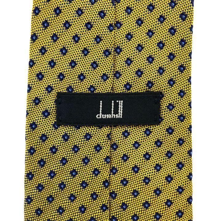 【3397】美品！dunhill ダンヒル　ネクタイ　ゴールド系.