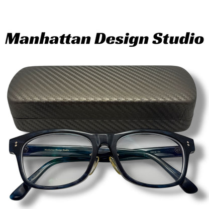 【207】良品！マンハッタンデザインスタジオ　メガネ　ブルー系