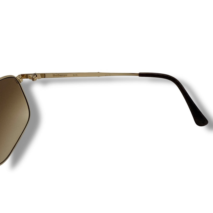 【212】美品ー良品！バーバリー　サングラス　ゴールド系