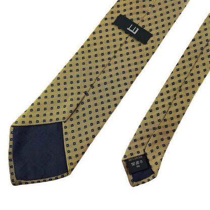 【3397】美品！dunhill ダンヒル　ネクタイ　ゴールド系.