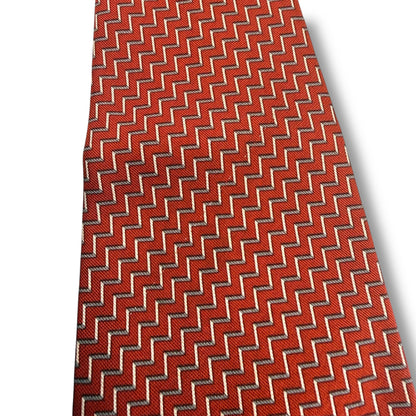 【7918】良品！アルマーニ　ネクタイ　レッド系