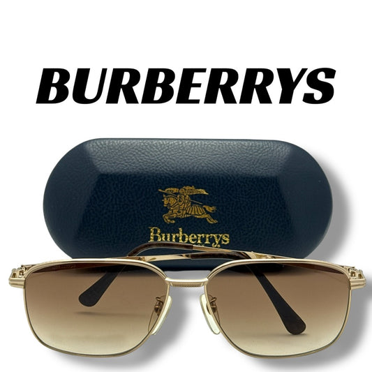 【212】美品ー良品！バーバリー　サングラス　ゴールド系