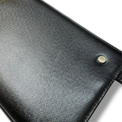 【美品】(1)バーバリー　セカンドバッグ　クラッチバッグ　サフィアーノ　黒