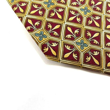 【2906】良品！アクアスキュータム　ネクタイ　レッド系