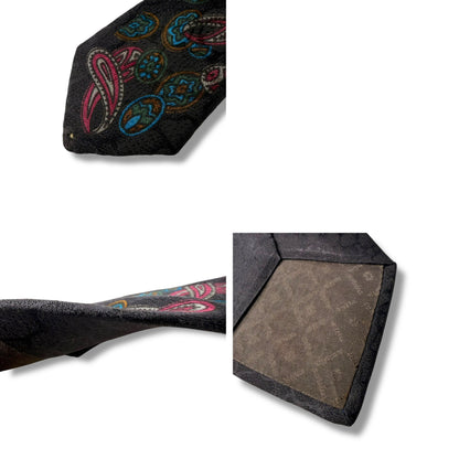 【7960】良品！ミラショーン　ネクタイ　ブラック系