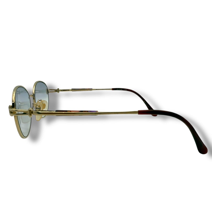 【155】イブサンローラン　メガネ　ゴールド系